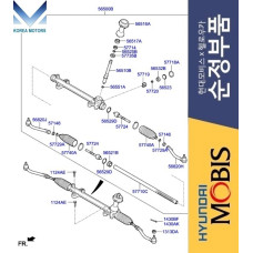 mobis gear steering for hyundai santa fe 2013-18